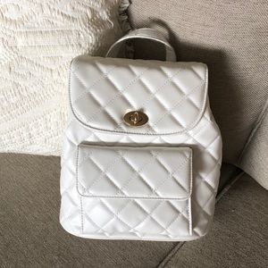 Brand New Never Used Cream Quilted Backpack